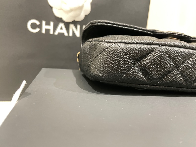 Chanel 全新荔枝黑金 WOC 二合一 手機包-12