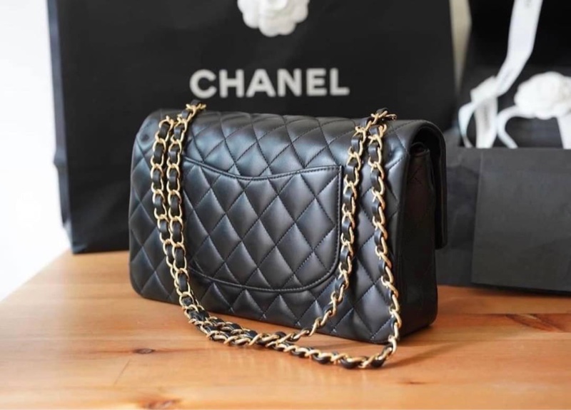 Chanel cf25黑色金扣防刮羊-3