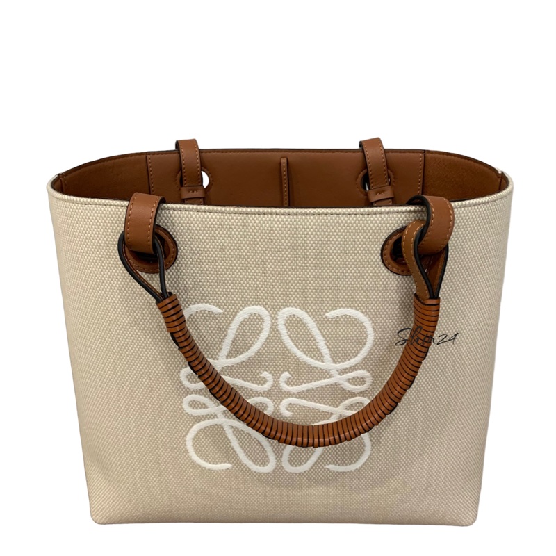 【全新品】LOEWE提花小牛皮小號 手提包-0