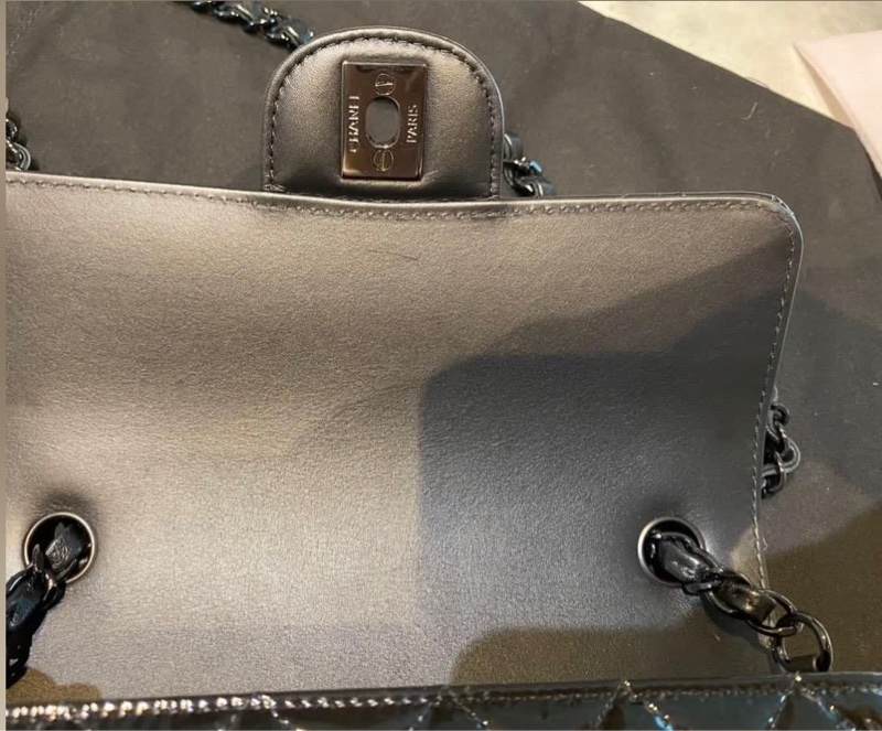 Chanel so black cf20cm 漆皮-3