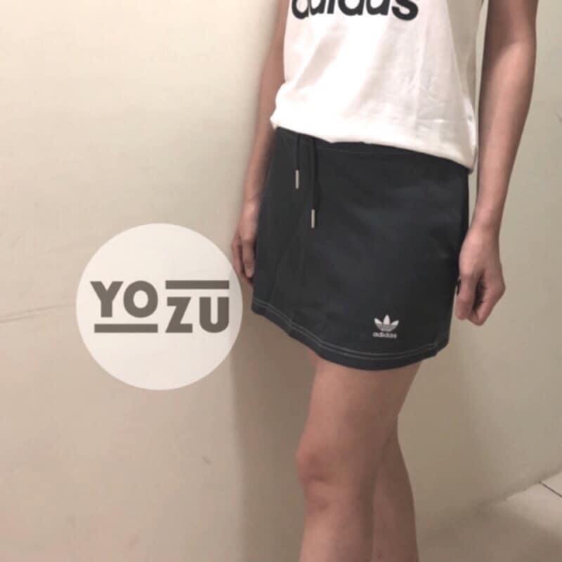Adidas Originals Skate 短裙 迷你裙 深灰 素面 DU8173-2
