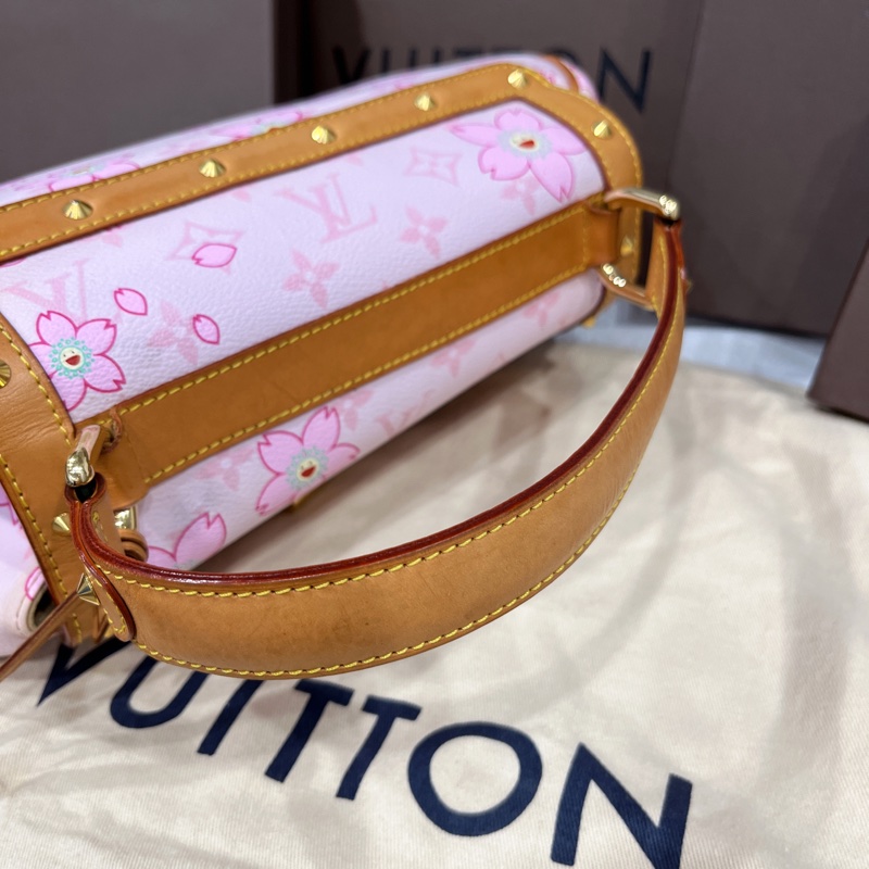 Louis Vuitton LV 限量款 村上隆 粉色櫻花手提包-8