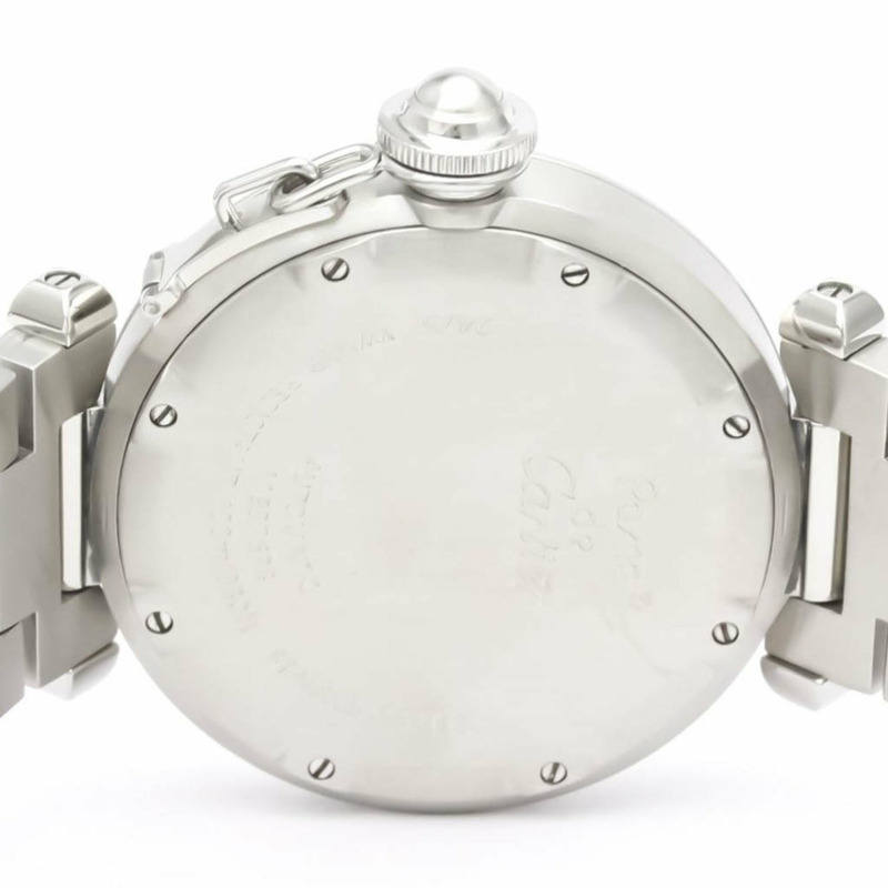 【日本直送】拋光卡地亞 Pasha C 大日期自動中性手錶 W31047M7 BF553740-5