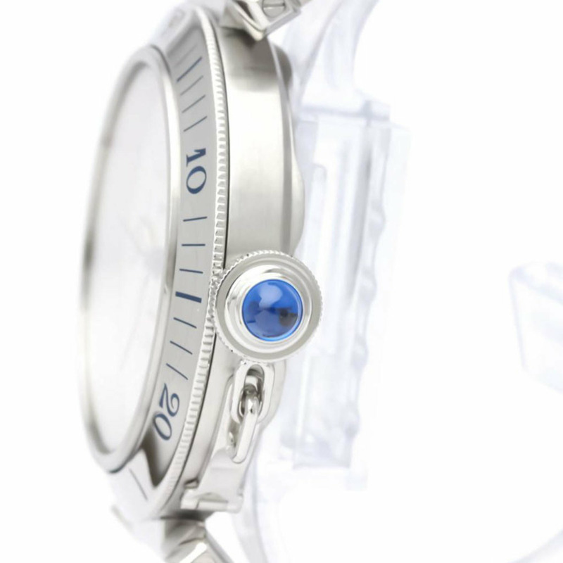 【日本直送】拋光卡地亞 Pasha 38 不銹鋼自動男士手錶 W31031H3 BF553742-3