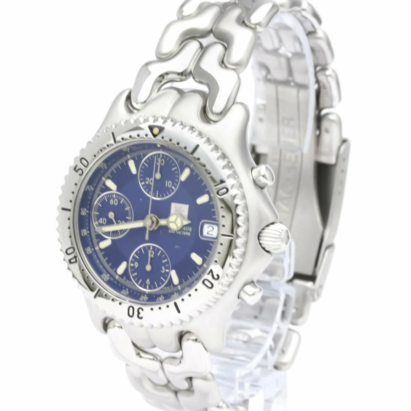 【日本直送】拋光 TAG HEUER Sel 計時碼表鋼自動男士手錶 CG2111 BF554436-1