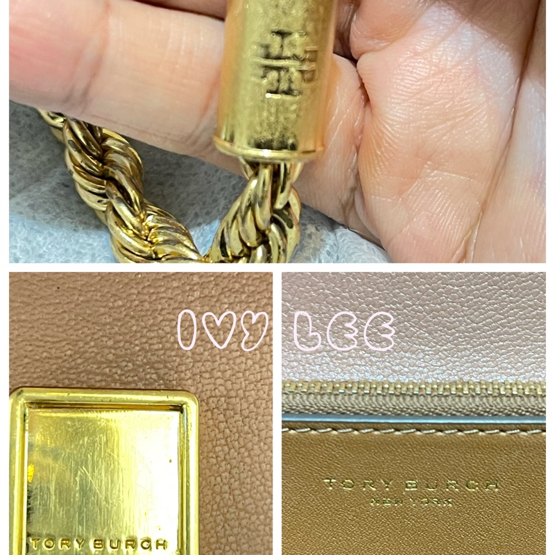 TORY BURCH 粉膚ELEANOR SMALL 鍊條包 斜背包 肩背包 手提包 二手正品-3