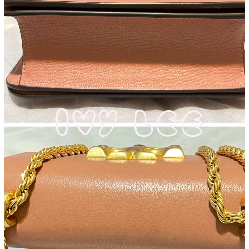 TORY BURCH 粉膚ELEANOR SMALL 鍊條包 斜背包 肩背包 手提包 二手正品-5