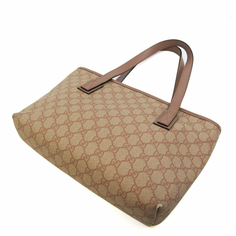 【日本直送】Gucci 211138 女士塗層帆布皮革托特包米色粉米色-1