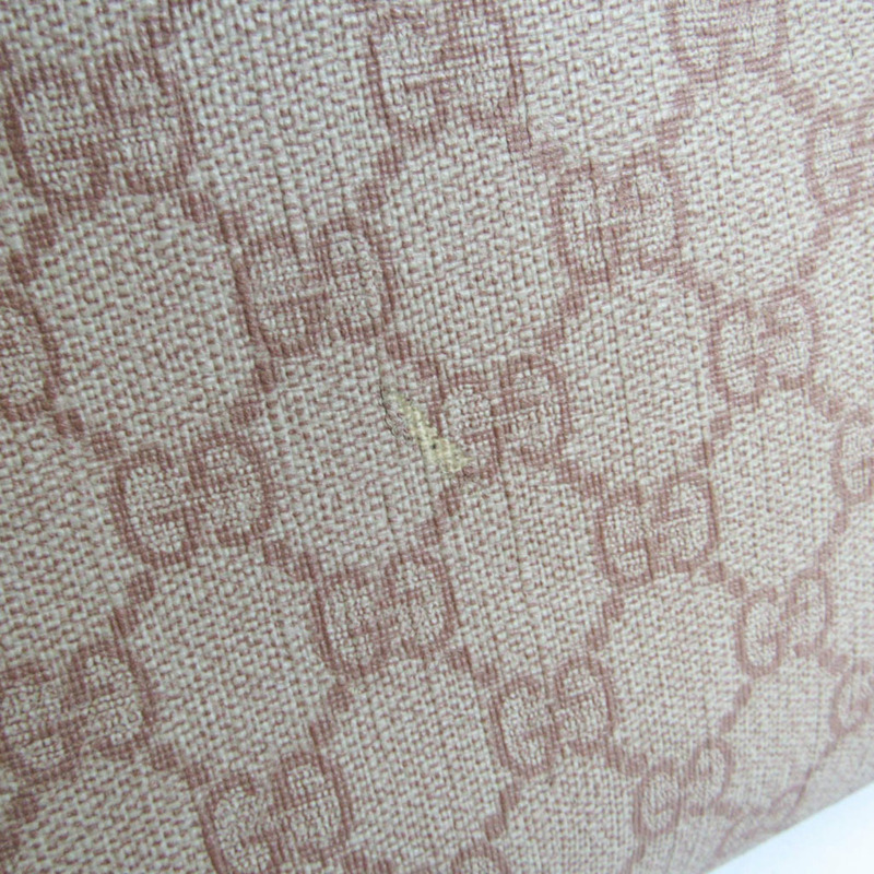 【日本直送】Gucci 211138 女士塗層帆布皮革托特包米色粉米色-3