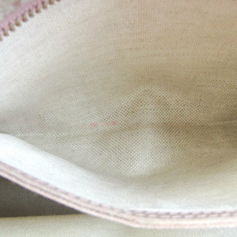 【日本直送】Gucci 211138 女士塗層帆布皮革托特包米色粉米色-9