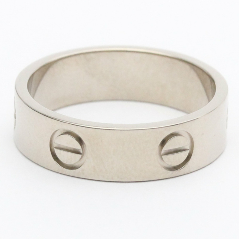 【日本直送】拋光卡地亞 Love 戒指 #55 US 7 1/4 18K 白金戒指 BF555232-3