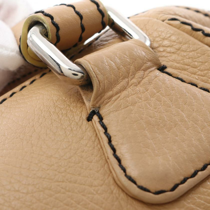 【日本直送】中古CHANEL 9成新 真皮手提包 米色 銀色五金 Logo壓花 流蘇-6