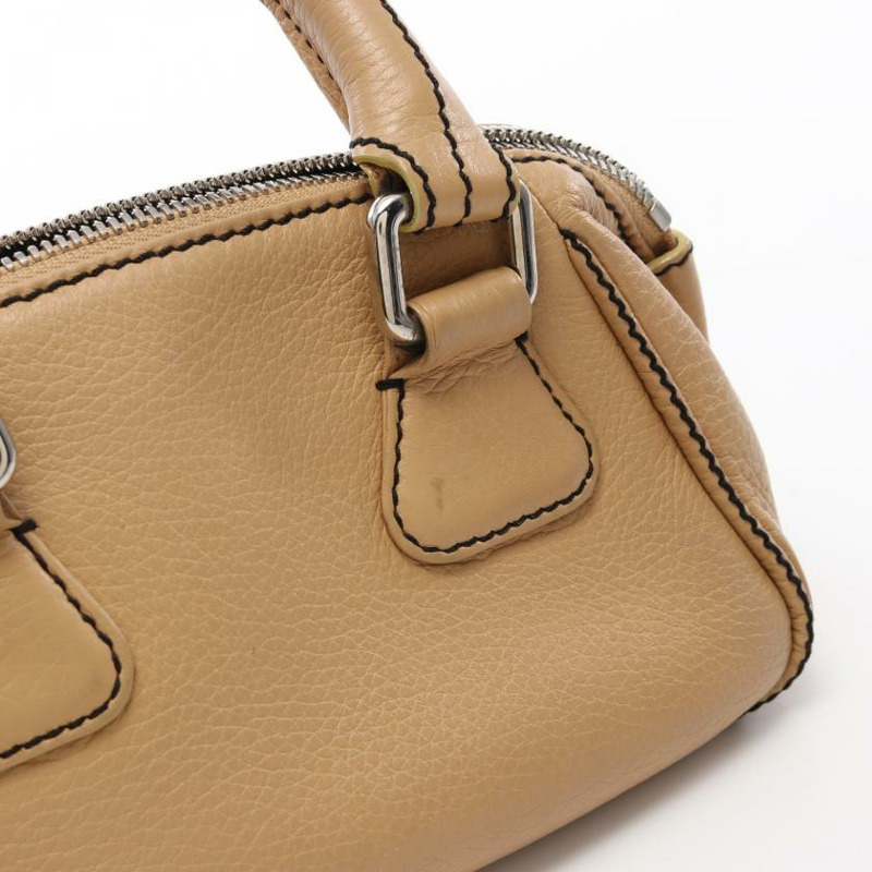 【日本直送】中古CHANEL 9成新 真皮手提包 米色 銀色五金 Logo壓花 流蘇-8