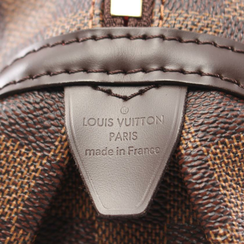 【日本直送】中古LOUIS VUITTON 9成新 Rivington PM 烏黑色棋盤格 肩包 PVC 真皮 棕色-3