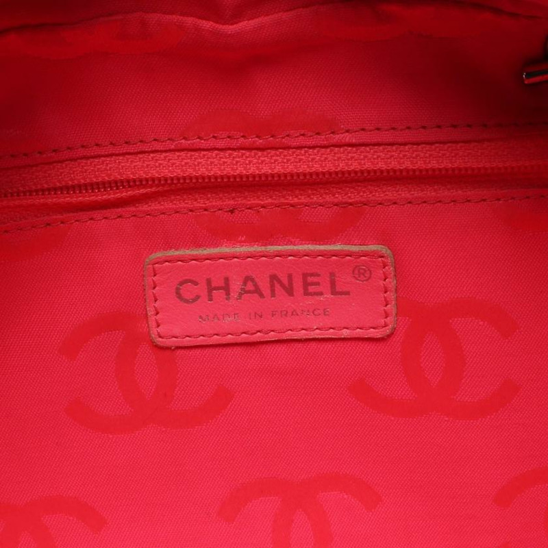 【日本直送】中古CHANEL 9成新 康鵬系列 保齡球包 真皮肩包 黑色 白色 銀色五金-3