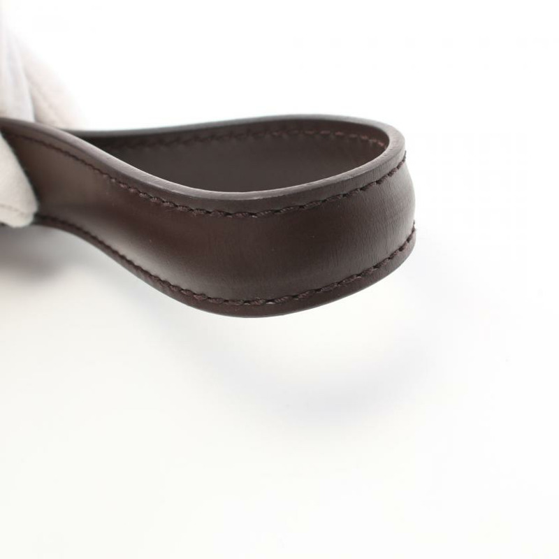 【日本直送】中古LOUIS VUITTON 9成新 Aubagne 烏黑色棋盤格 肩包 PVC 真皮 棕色-6