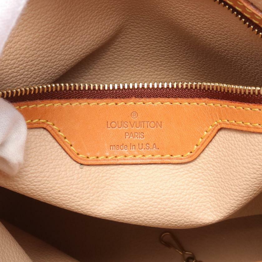 【日本直送】中古LOUIS VUITTON 9成新 Bucket PM 老花手提包 PVC 真皮 棕色-3
