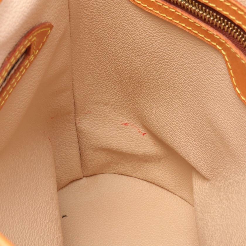 【日本直送】中古LOUIS VUITTON 9成新 Bucket PM 老花手提包 PVC 真皮 棕色-4