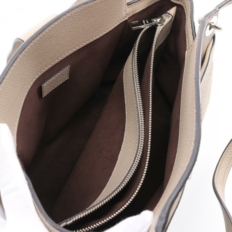 【日本直送】中古LOUIS VUITTON 9成新 Mahina Sevres Greige 肩包 真皮托特包 灰米色-2