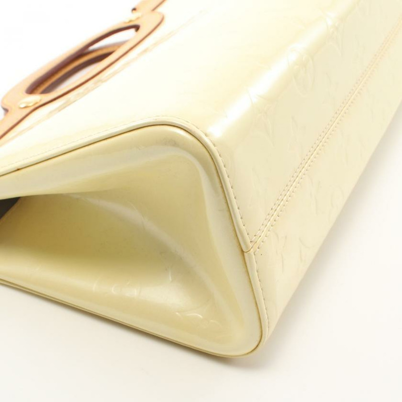 【日本直送】中古LOUIS VUITTON 9成新 指甲油 佩里 手包 皮革 米白色 2WAY-5