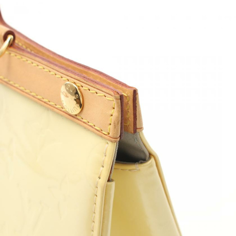 【日本直送】中古LOUIS VUITTON 9成新 指甲油 佩里 手包 皮革 米白色 2WAY-7