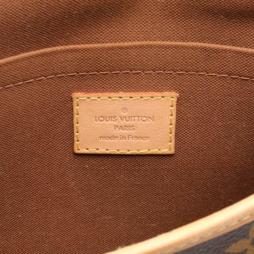 【日本直送】中古LOUIS VUITTON 9成新 Sologne 老花肩包 PVC 真皮 棕色-3