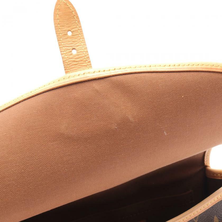 【日本直送】中古LOUIS VUITTON 9成新 Sologne 老花肩包 PVC 真皮 棕色-4