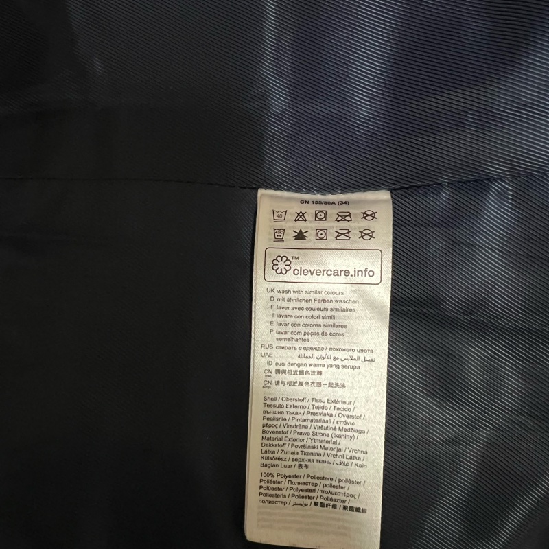 《近新》ESPRIT 可拆式連帽 羽絨背心外套M/ 深藍色 厚實保暖 舒適百搭 內刷毛口袋有拉鍊-7