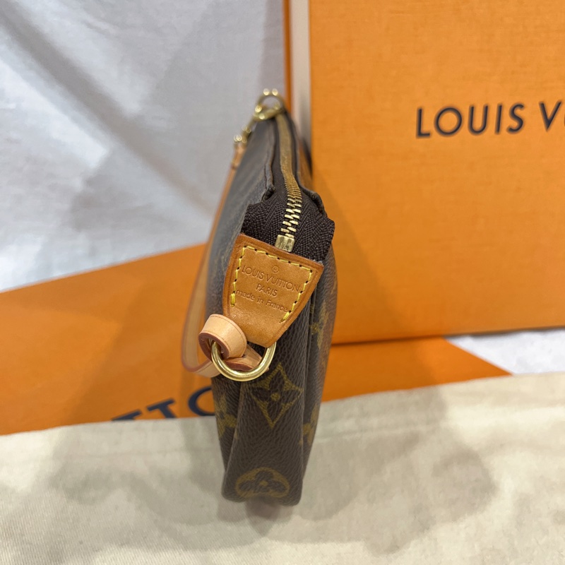 Louis Vuitton LV 老花字紋 中古VINTAGE款 麻將包/腋下包/肩背斜背包/化妝包-6