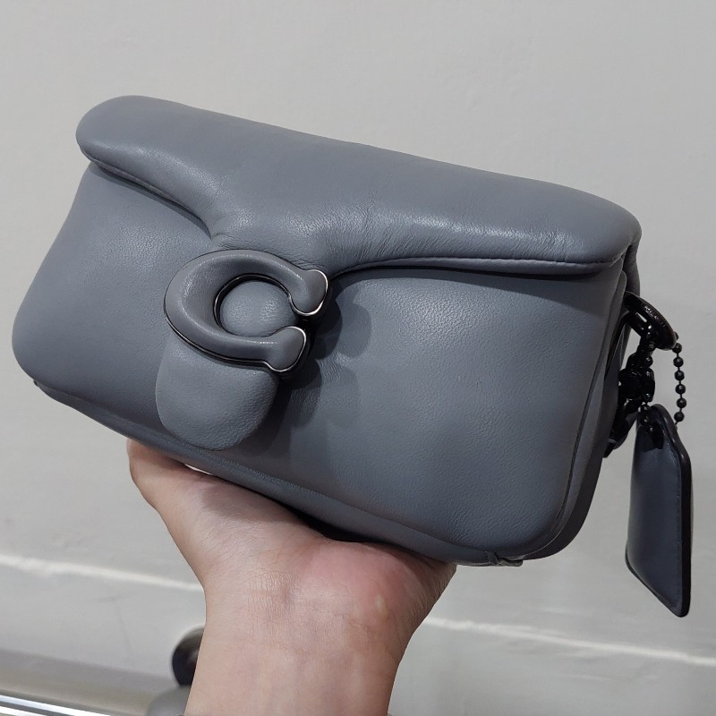 Coach pillow tabby 18 灰色 Nappa 羊皮 枕頭包 側背包 斜背包 手提包 手拎包 精品 包包 小廢包 真皮-5