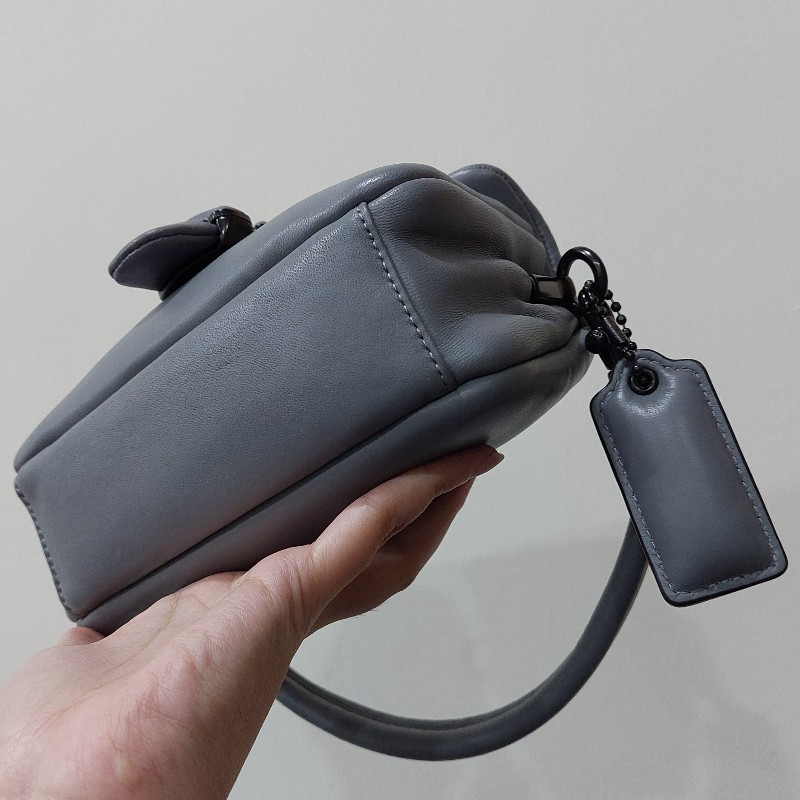 Coach pillow tabby 18 灰色 Nappa 羊皮 枕頭包 側背包 斜背包 手提包 手拎包 精品 包包 小廢包 真皮-7