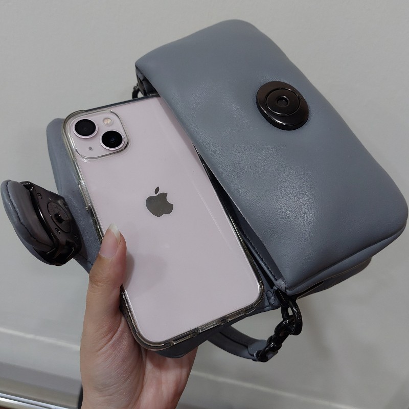 Coach pillow tabby 18 灰色 Nappa 羊皮 枕頭包 側背包 斜背包 手提包 手拎包 精品 包包 小廢包 真皮-16