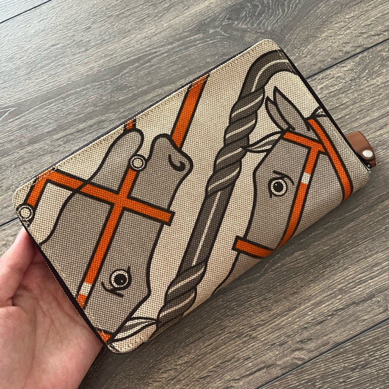 Hermes 駿馬圖騰長夾/手拿-3