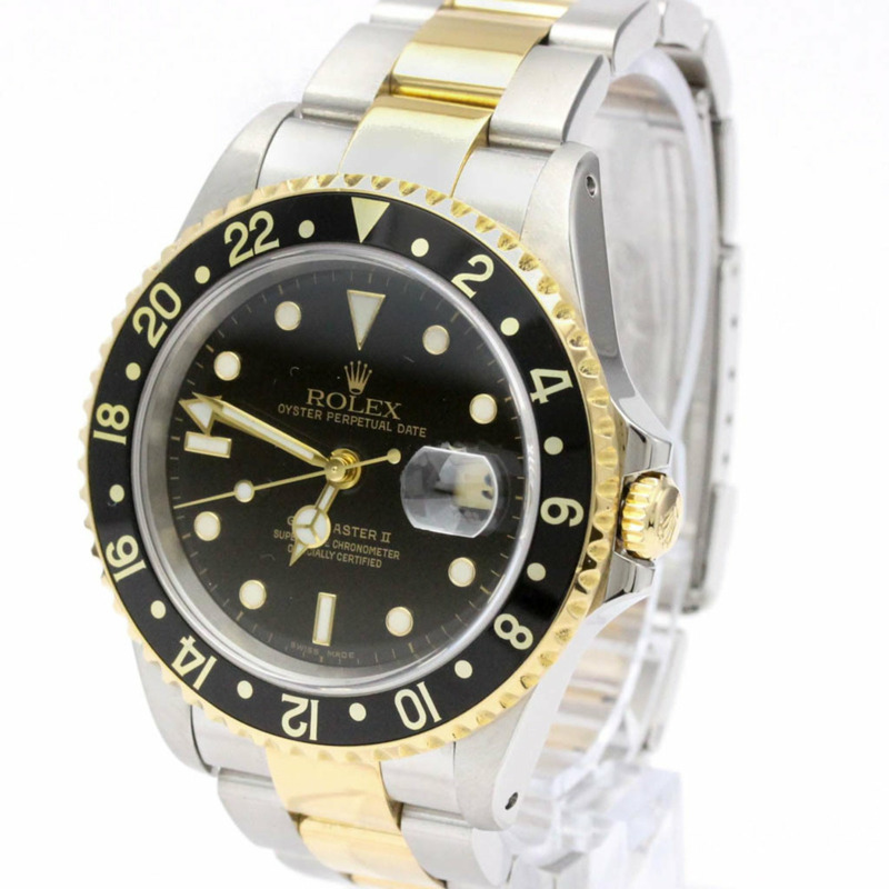 【日本直送】ROLEX GMT Master II 16713 P 系列 18K 金鋼自動男士手錶 BF554428-1