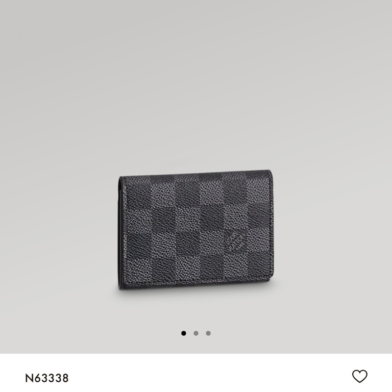 全新未使用LV 路易威登 ENVELOPPE CARTE DE VISITE 名片套 名片夾 黑棋盤格紋 N63338-6