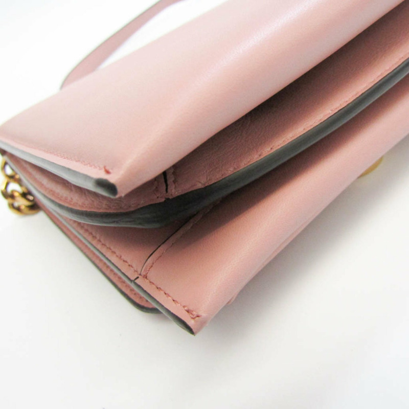 【日本直送】Salvatore Ferragamo Gancini EZ 21 I163 女士皮革單肩包粉色-3