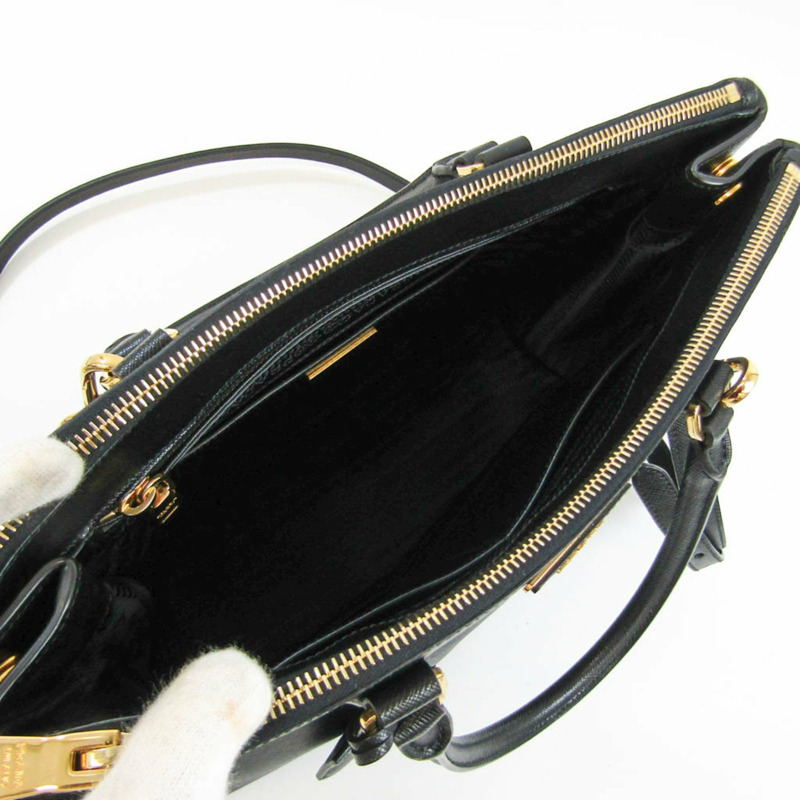【日本直送】Prada Galleria BN2274 女士 Saffiano Lux 手提包,單肩包 Nero-2