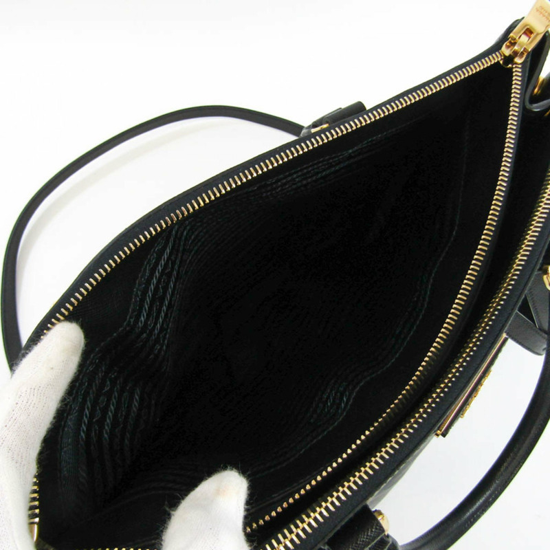 【日本直送】Prada Galleria BN2274 女士 Saffiano Lux 手提包,單肩包 Nero-8