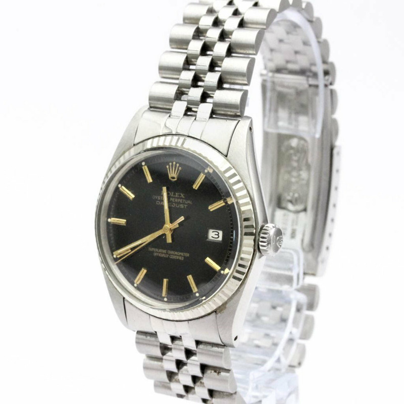 【日本直送】復古勞力士日誌型 1601 白金鋼自動男士手錶 BF554424-1