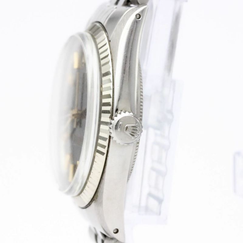 【日本直送】復古勞力士日誌型 1601 白金鋼自動男士手錶 BF554424-3