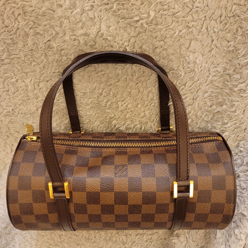 LV 棋盤格圓筒包26 /巴比龍26-1