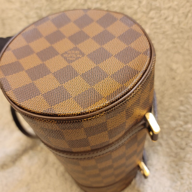 LV 棋盤格圓筒包26 /巴比龍26-15