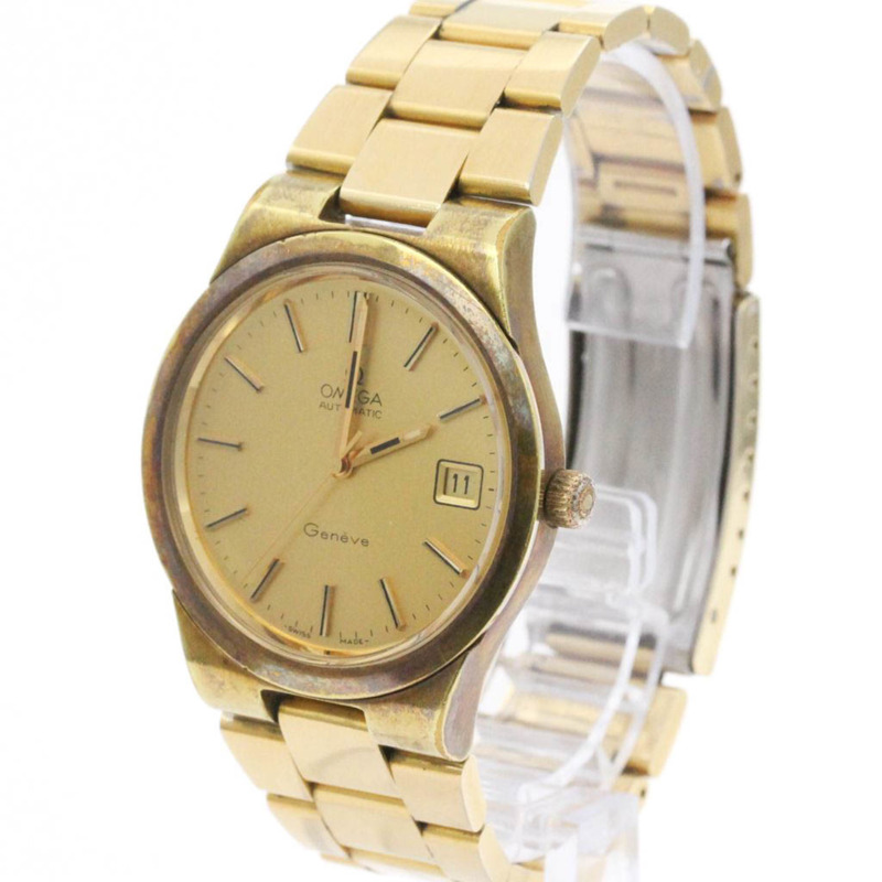 【日本直送】復古歐米茄 Geneve Cal 1012 自動鍍金男士手錶 166.0173 BF555110-1