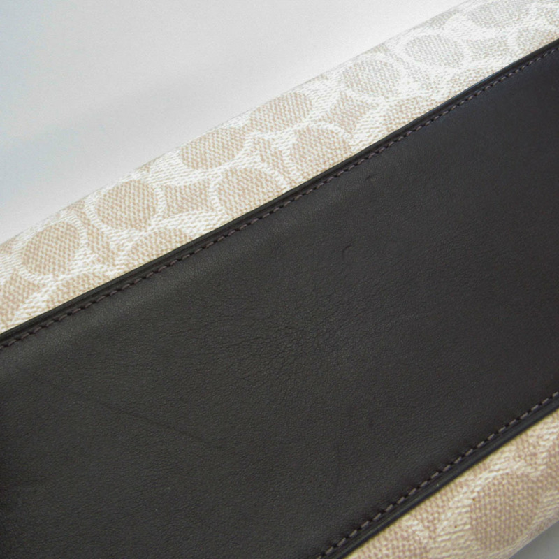 【日本直送】Coach Signature Dalton 31 Detail 89077 女式皮革塗層帆布托特包米色、棕色、深棕色-3