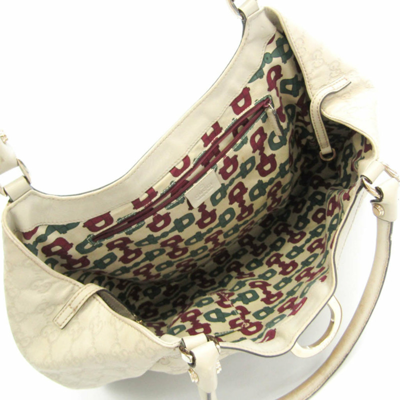 【日本直送】Gucci Guccissima Abby 189835 女士皮革手提包奶油色-2