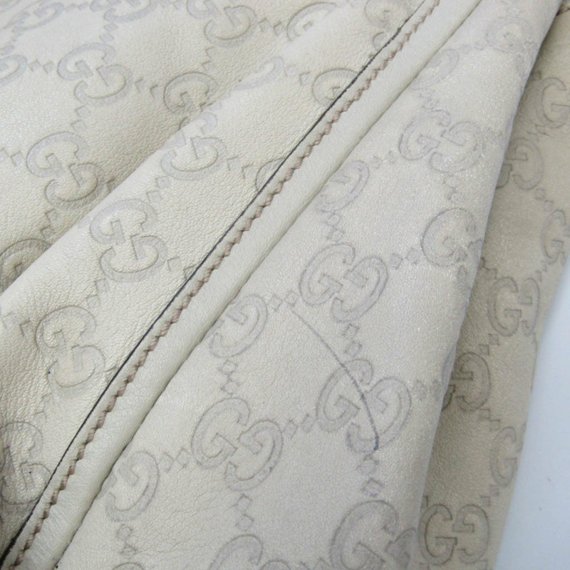 【日本直送】Gucci Guccissima Abby 189835 女士皮革手提包奶油色-4