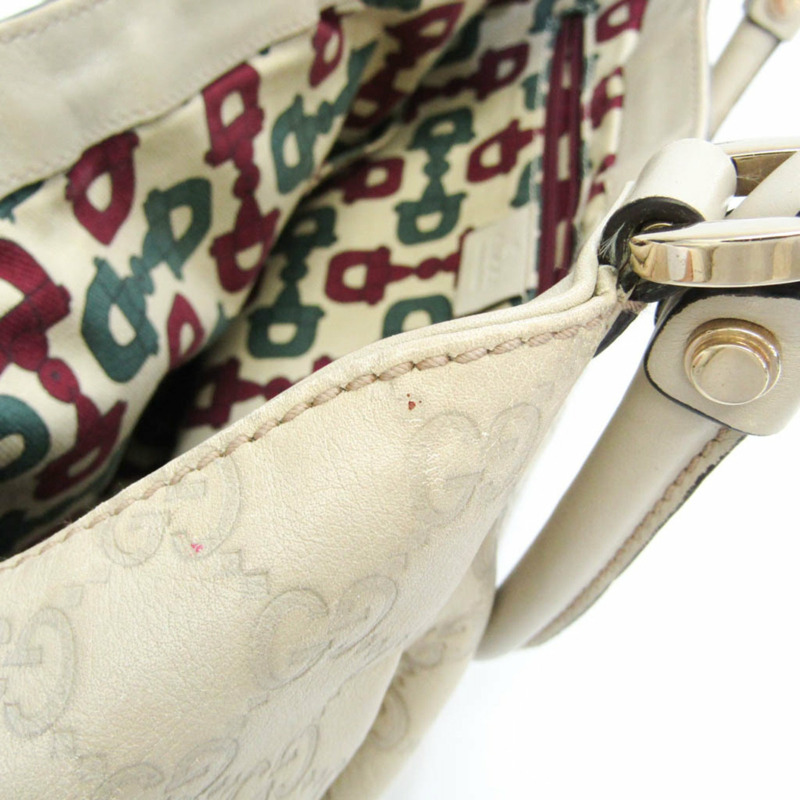 【日本直送】Gucci Guccissima Abby 189835 女士皮革手提包奶油色-9