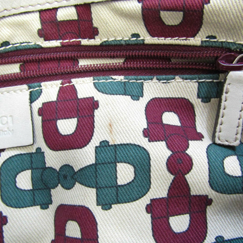 【日本直送】Gucci Guccissima Abby 189835 女士皮革手提包奶油色-10