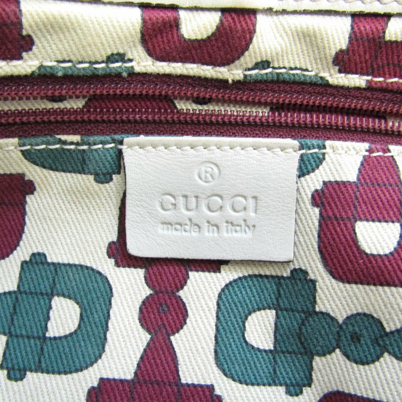 【日本直送】Gucci Guccissima Abby 189835 女士皮革手提包奶油色-11