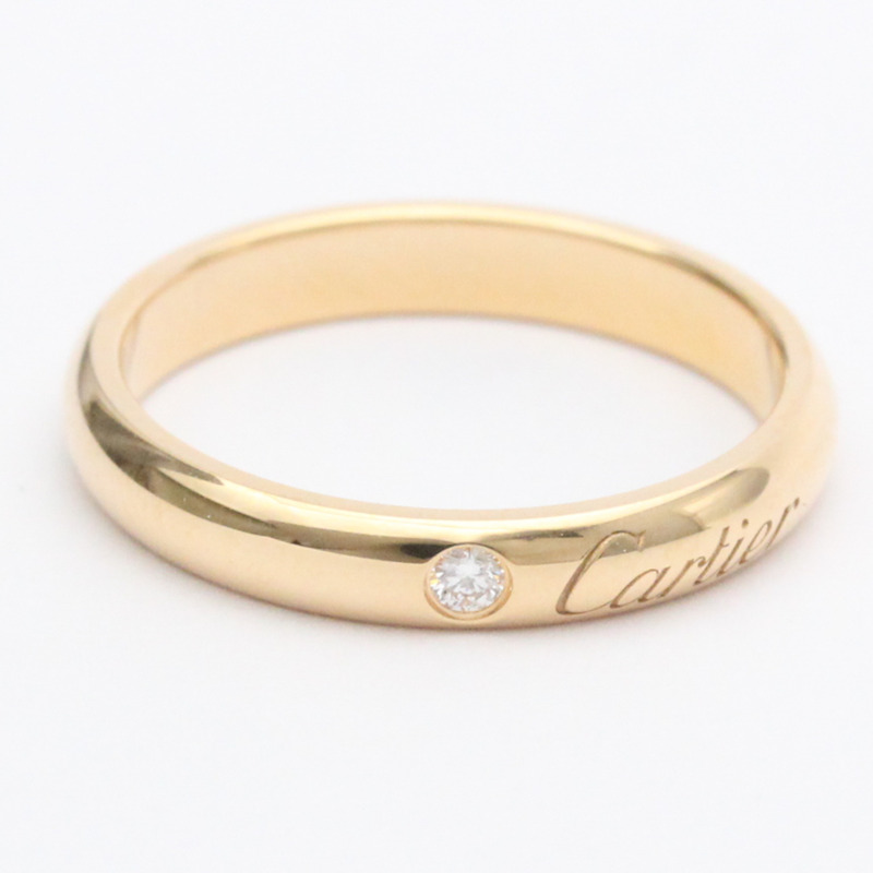 【日本直送】Cartier C De Cartier 結婚戒指玫瑰金 (18K) 時尚鑽石戒指克拉/0.02-0